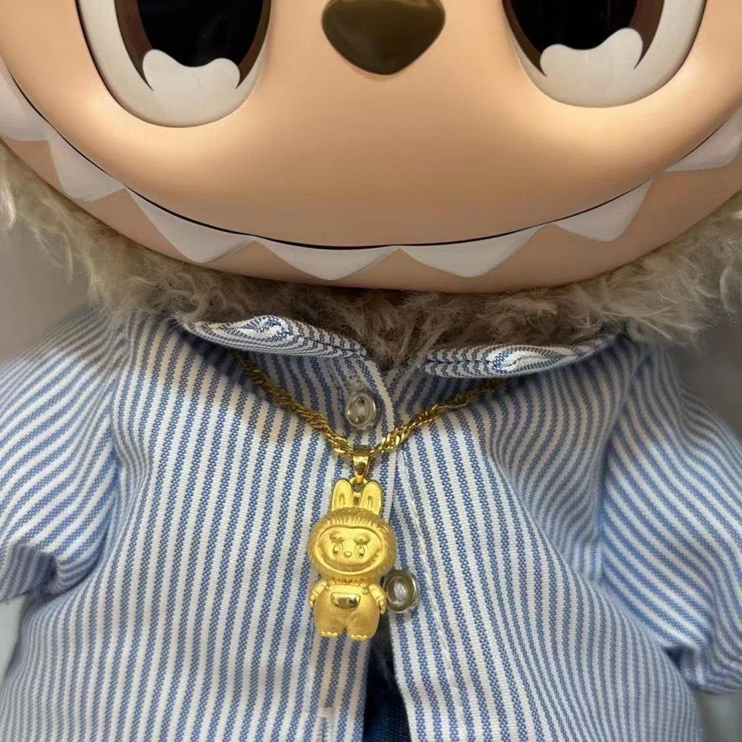铜合金项链 可爱labubu拉布布项链轻奢小众百搭设计感精致锁骨链