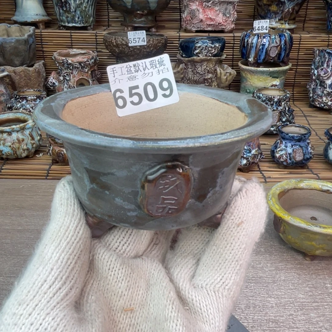 手工花盆默认瑕疵完美者勿拍