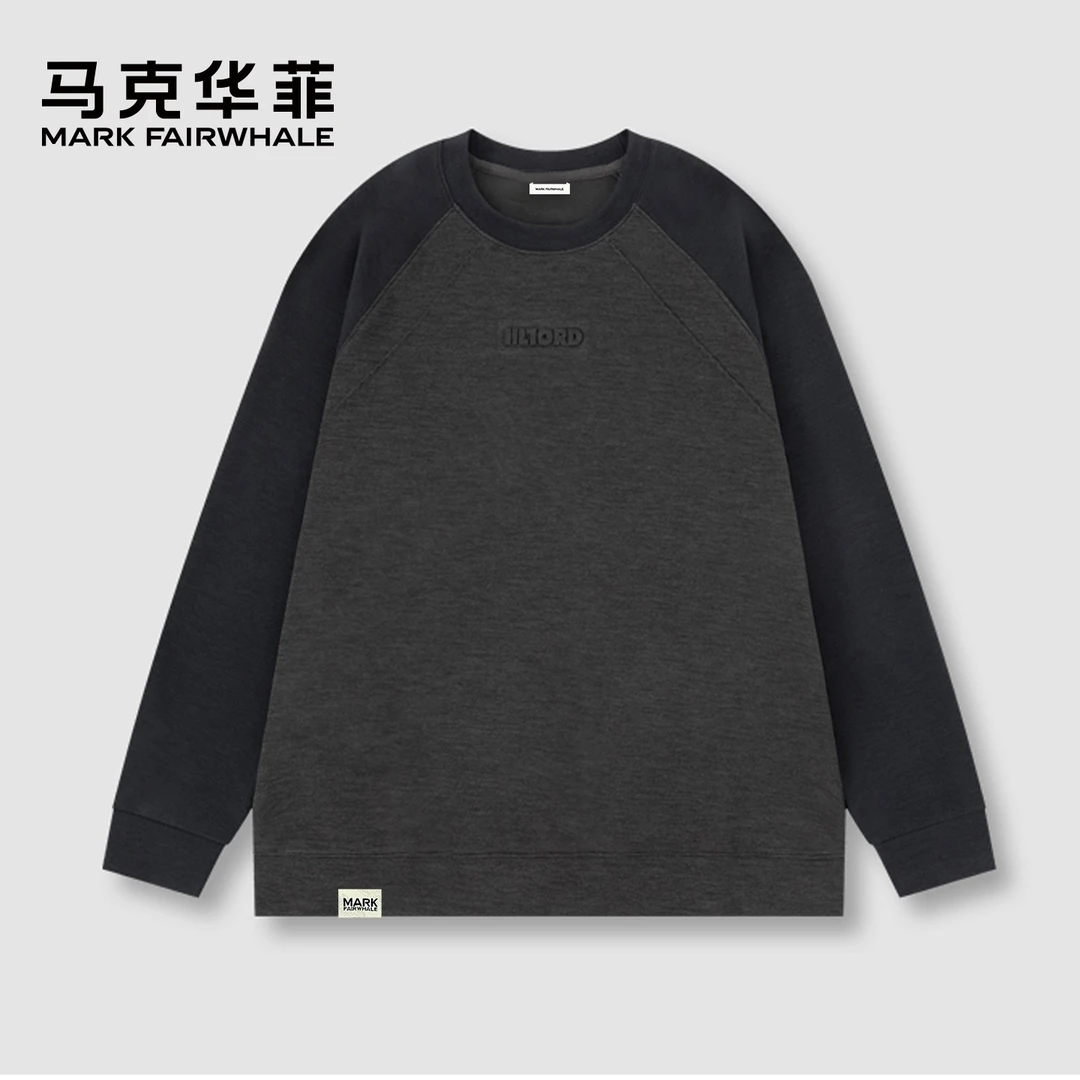 马克华菲冬季套头高克重云朵绒美式撞色卫T男士长袖运动户外休闲