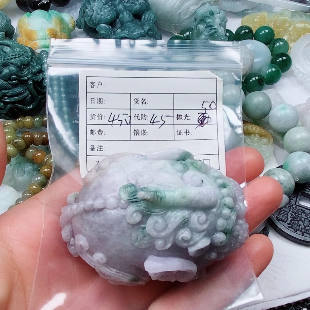 牛***玲未镶嵌定制翡翠翡翠