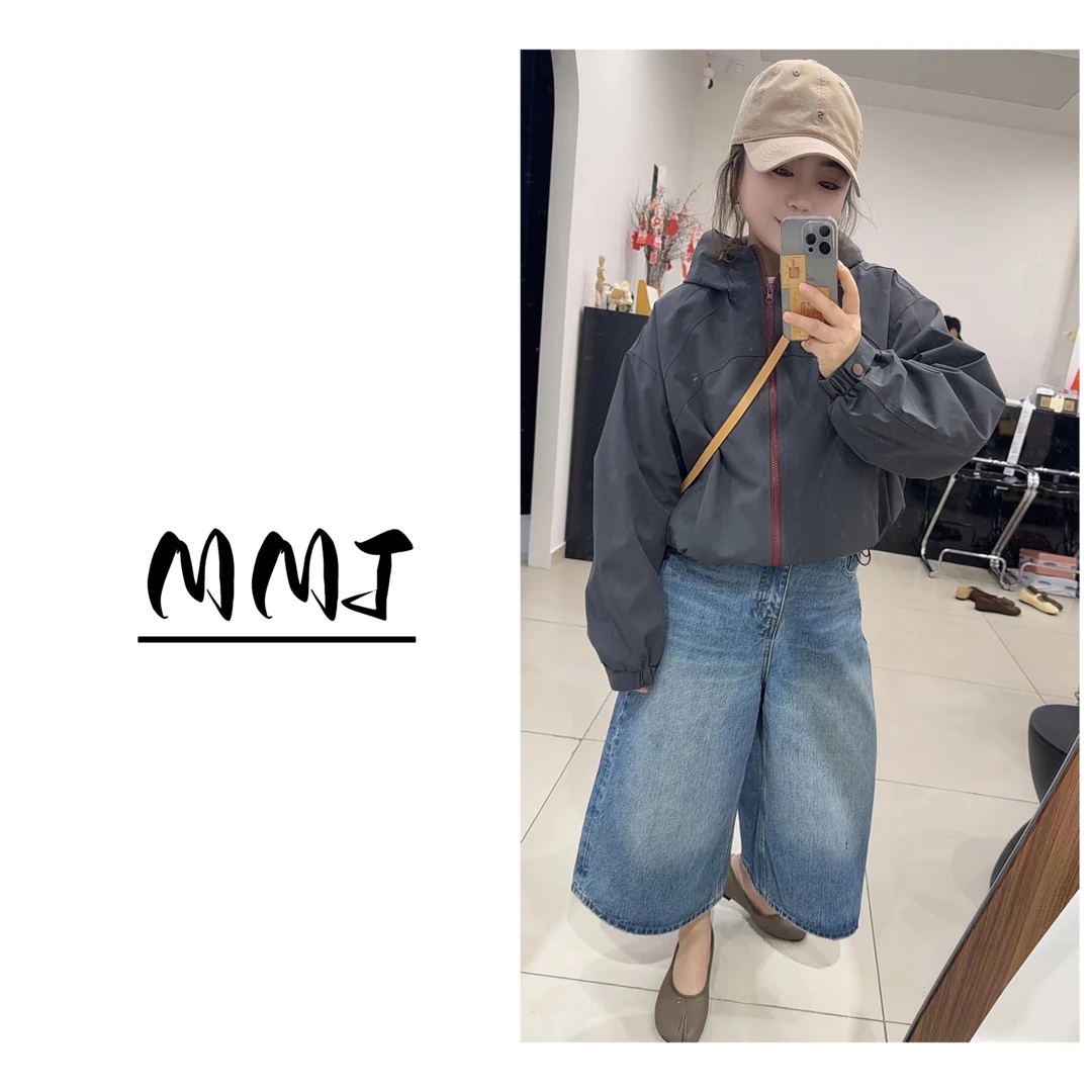 木木家｜6673｜新款抽绳休闲撞色拉链冲锋衣短外套