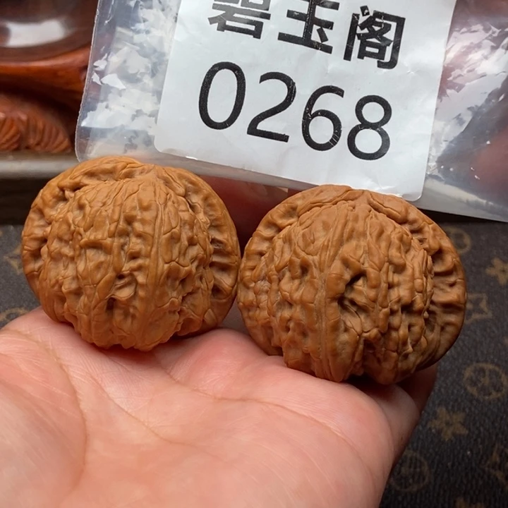 吊坠文玩核桃白狮子全品45
