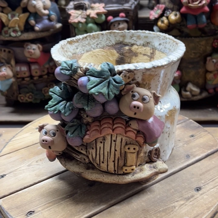 嘻哈多肉花盆百搭