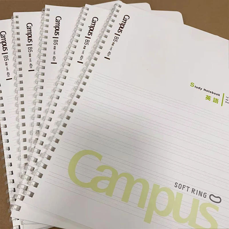 【5本英语本/B5】软线圈笔记本不硌手学生学习英语作业本B5