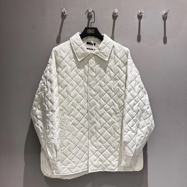 XX潮牌男女同款韩系翻领菱格轻薄羽绒服宽松大码加厚保暖