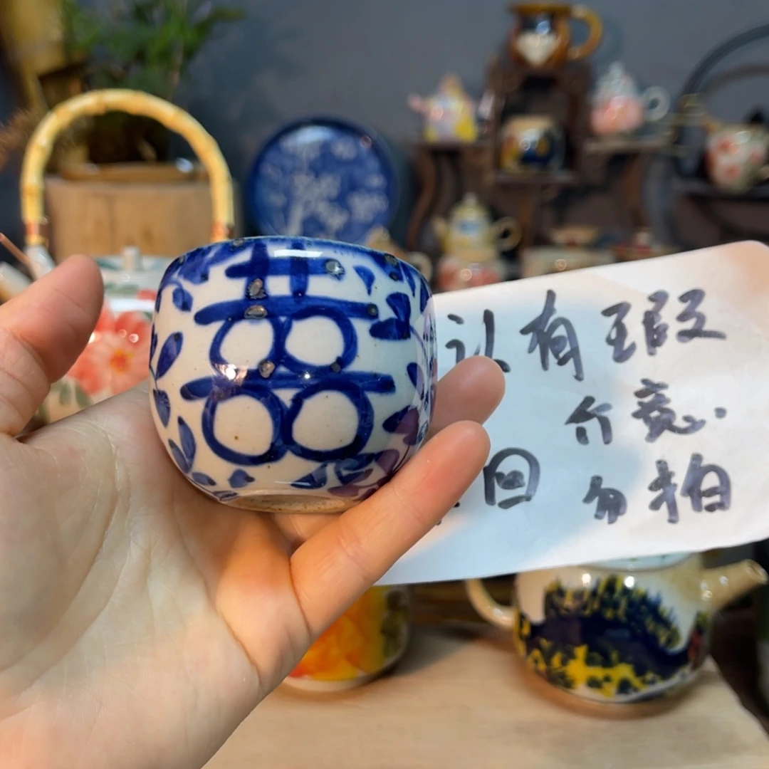 杯素浅陶瓷手工手绘