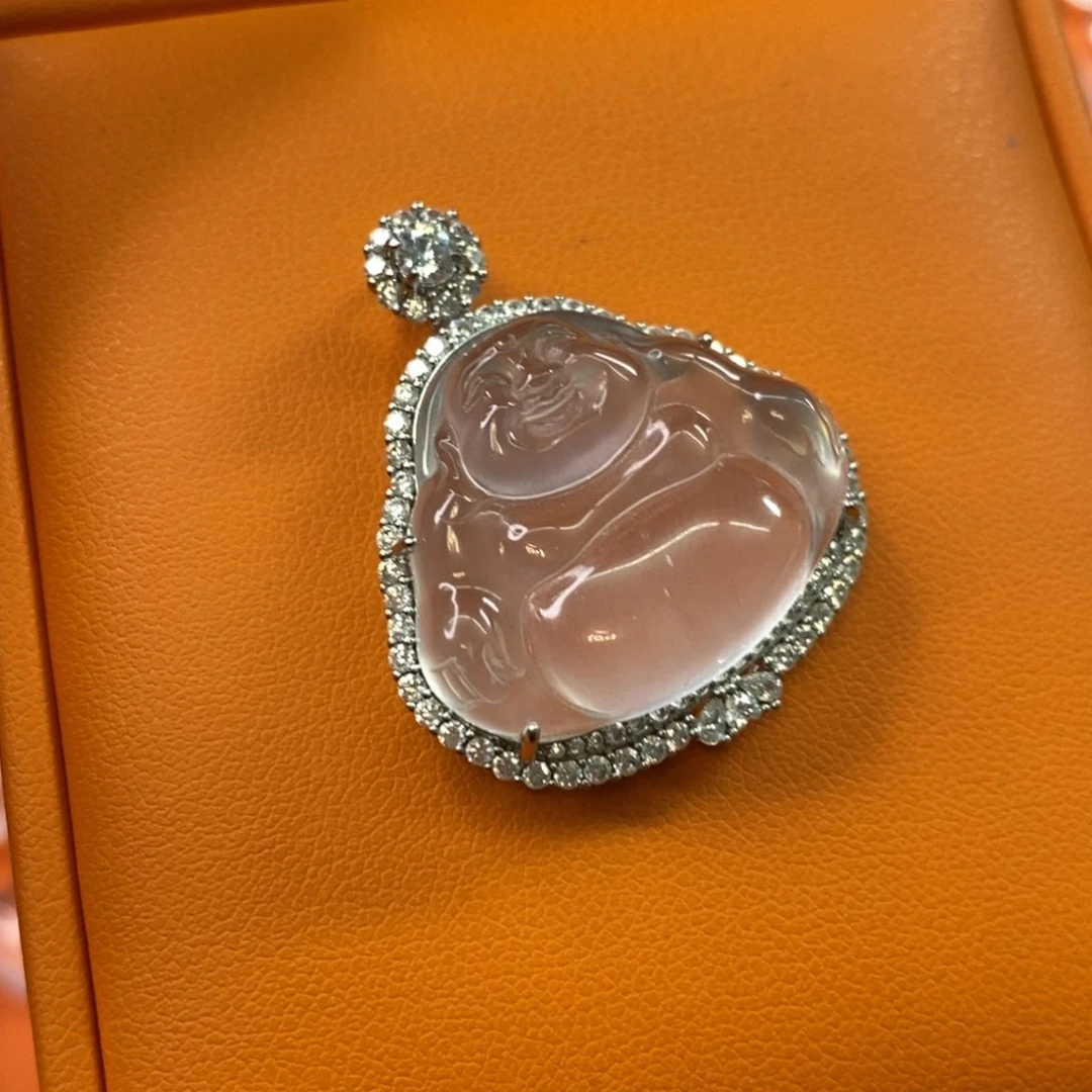 石英质玉佛银S925镶嵌阿**～