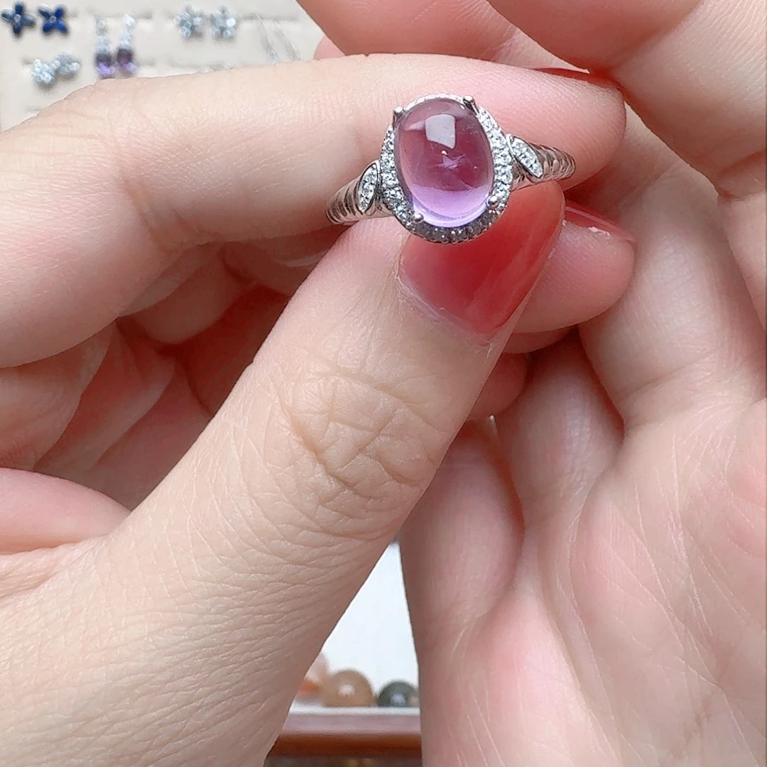 水晶戒指银S925镶嵌戒指7