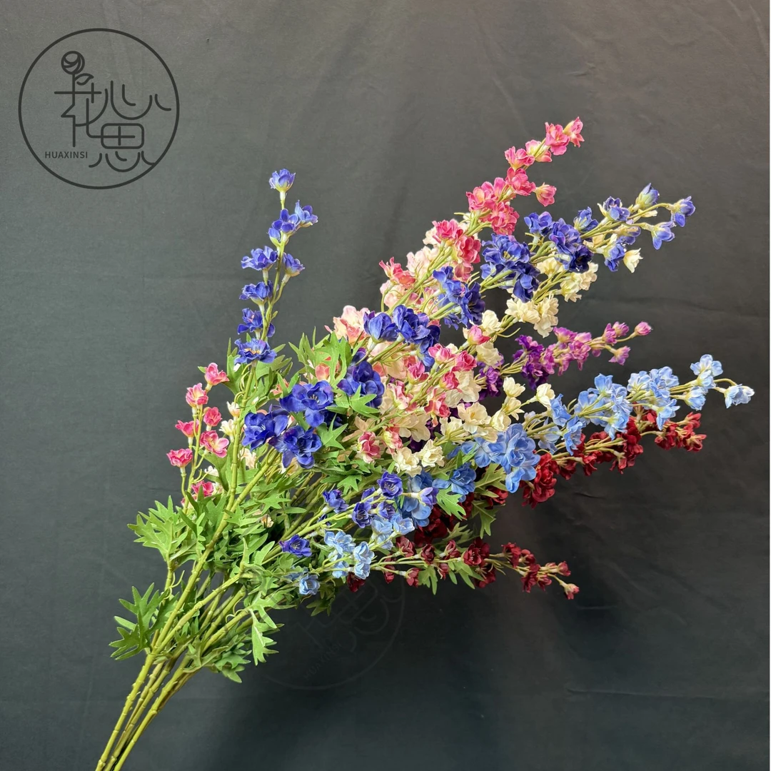 【玲珑飞燕草】花心思仿真花材批发家居婚庆装饰布置道具假花批发