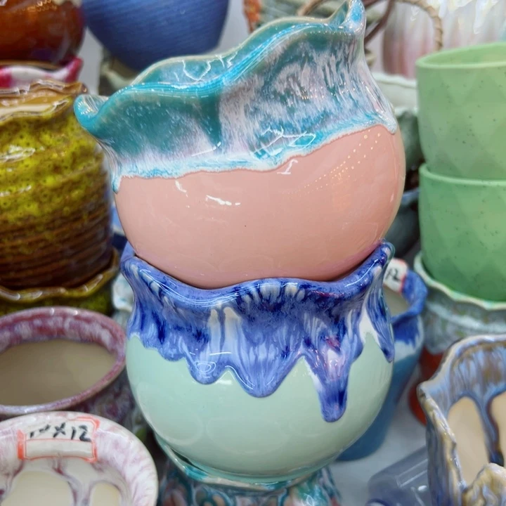 有孔，满10元发货多肉陶瓷花盆