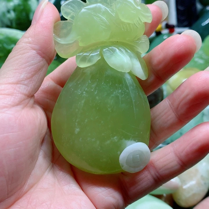 蛇纹石玉未镶嵌手把件