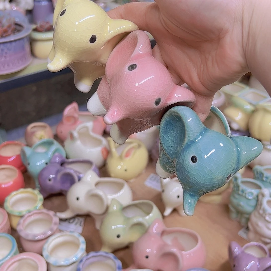 陶瓷花盆当场满12包邮