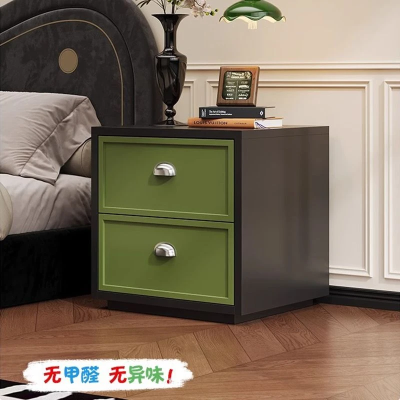 钢制床头柜加厚铁艺斗柜复古风客厅卧室床尾柜多层落地储物收纳柜
