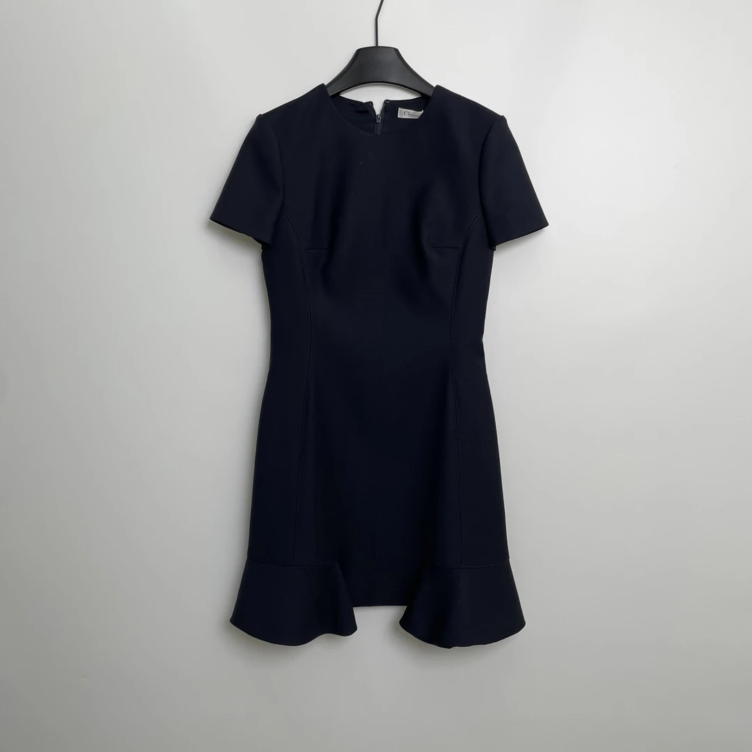 99新 DIOR/迪奥 D500278/荷叶边连衣裙/38码