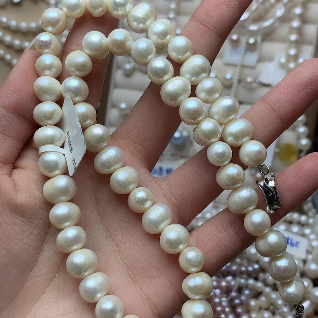 淡水珍珠9-10未镶嵌e21项链