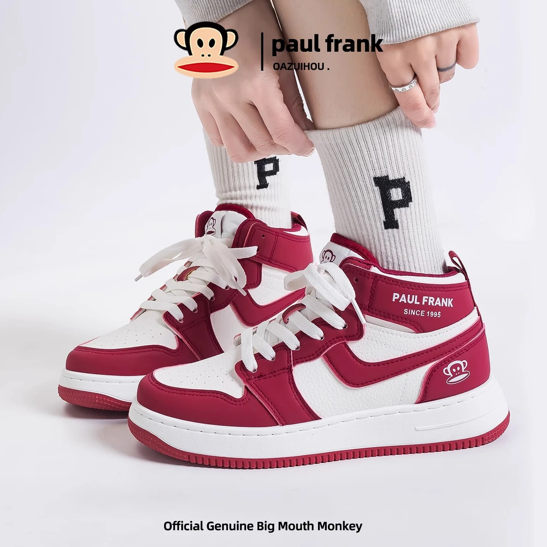 大嘴猴高帮休闲鞋2025秋冬新款经典板鞋软底舒适防滑耐磨情侣潮鞋