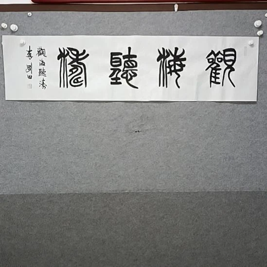 书法观海听涛四尺对开书法作品