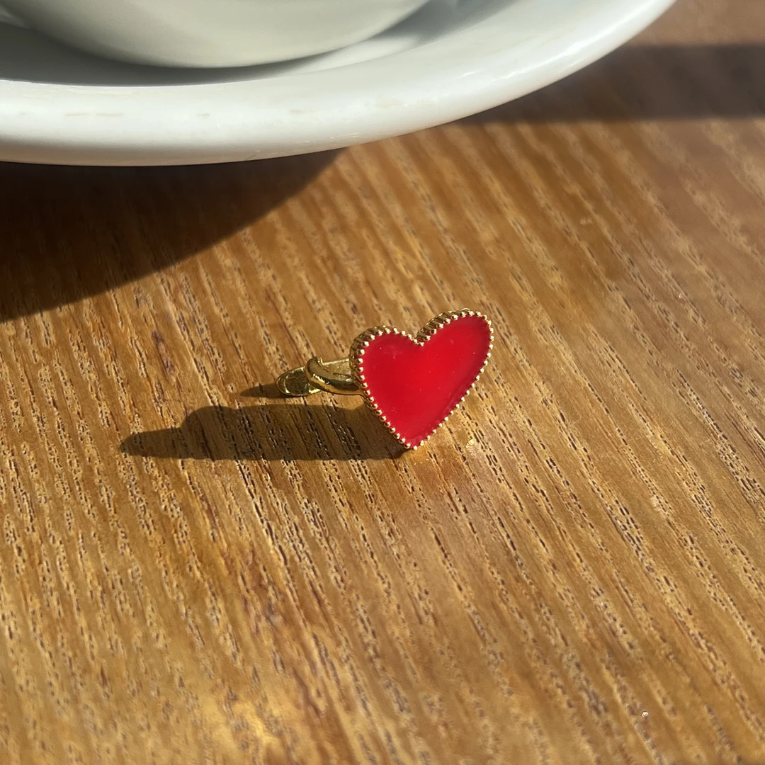 铜合金耳饰 爱心耳夹耳骨夹无耳洞耳环小众百搭个性（左耳防痛）