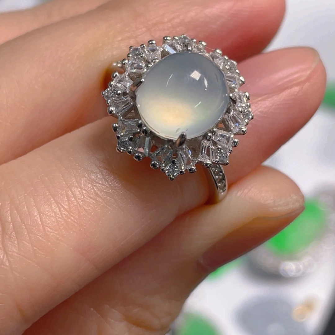 翡翠银S925镶嵌吊坠(不含链)