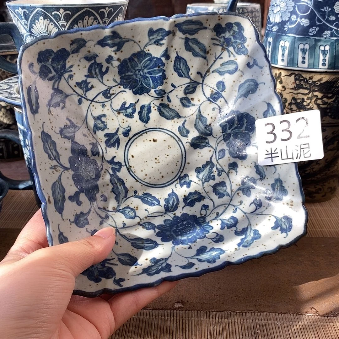 手工手绘青花高温陶瓷