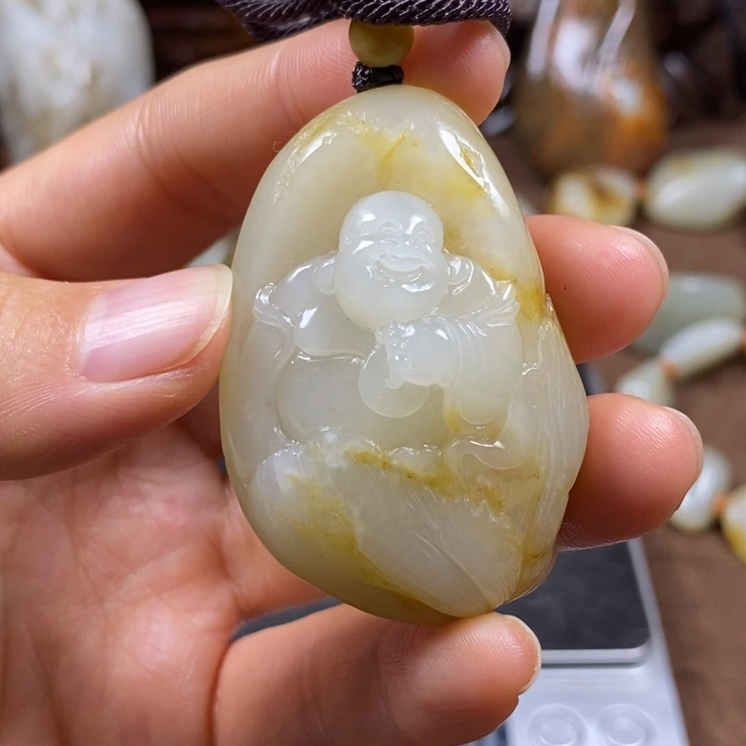 和田玉未镶嵌挂件