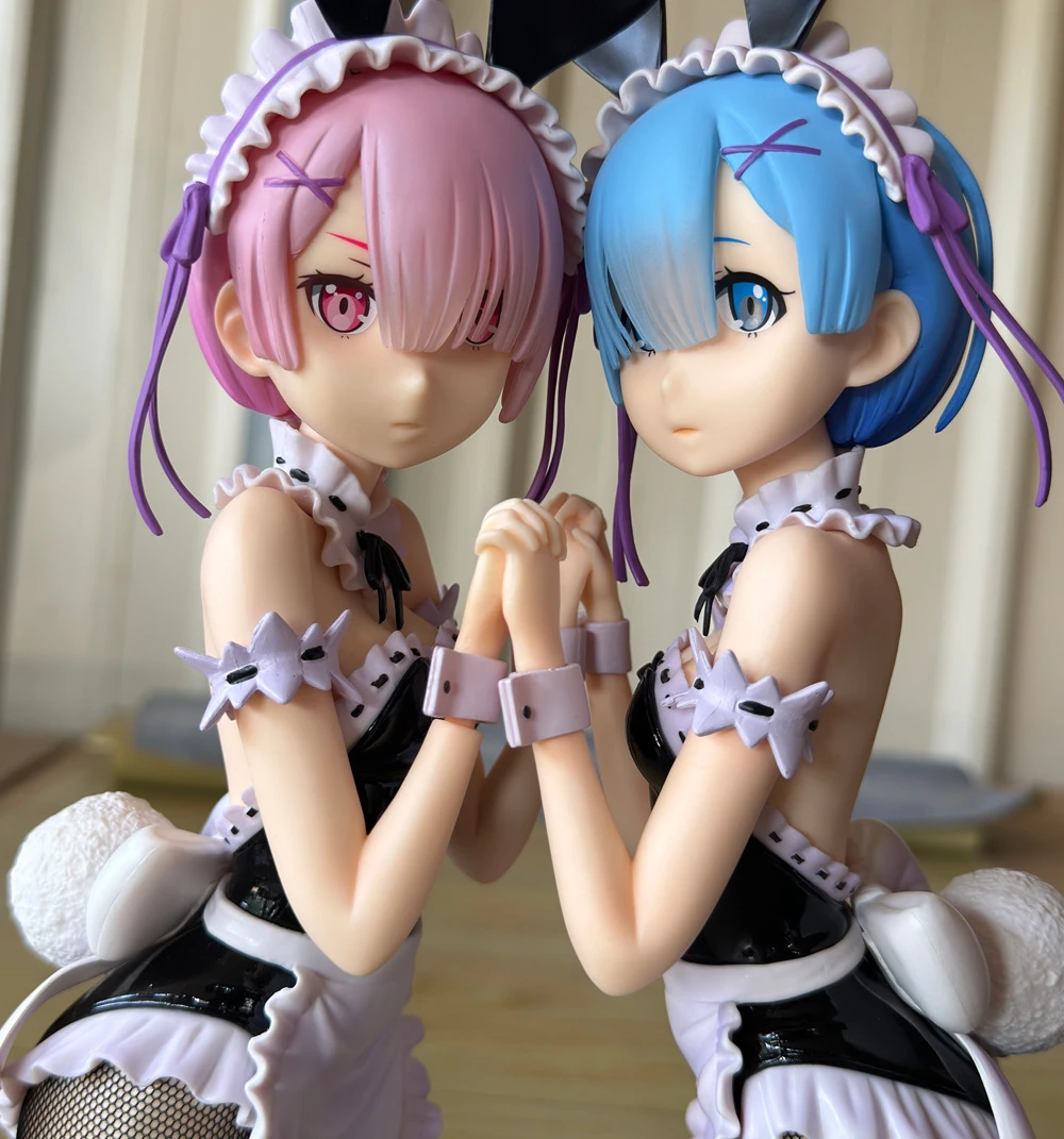 从零开始兔女郎蕾姆拉姆手办1/4跪姿模型rem女仆模型摆件