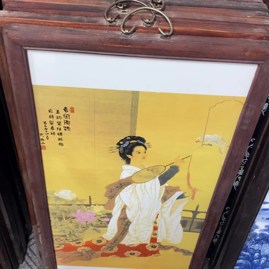 瓷片86*46*1景德镇瓷板画柴窑烧制