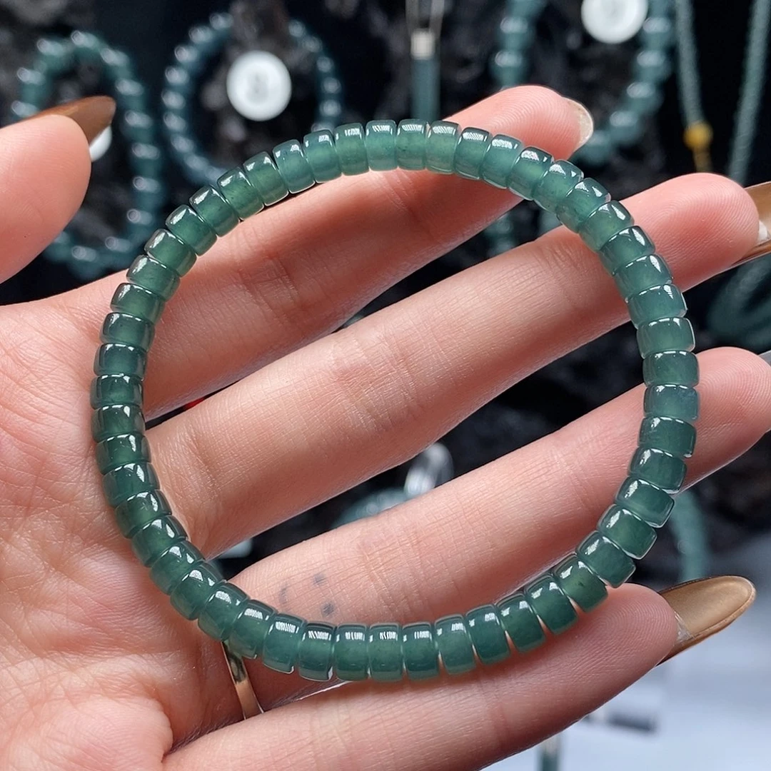 未镶嵌手链翡翠6mm药片手串