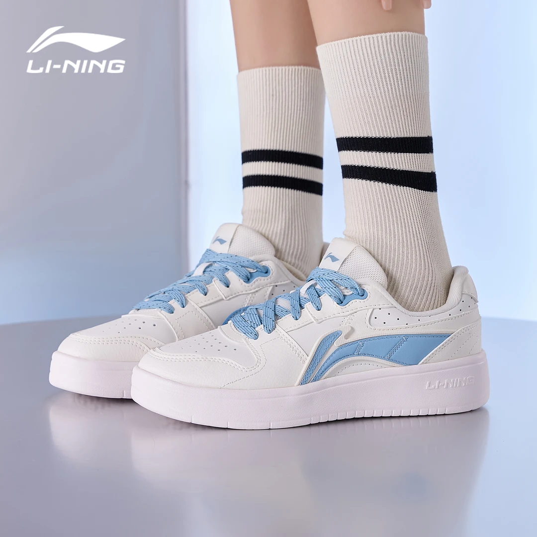 李宁元宝板鞋女2025夏季新款正品低帮透气板鞋学生时尚潮流休闲鞋