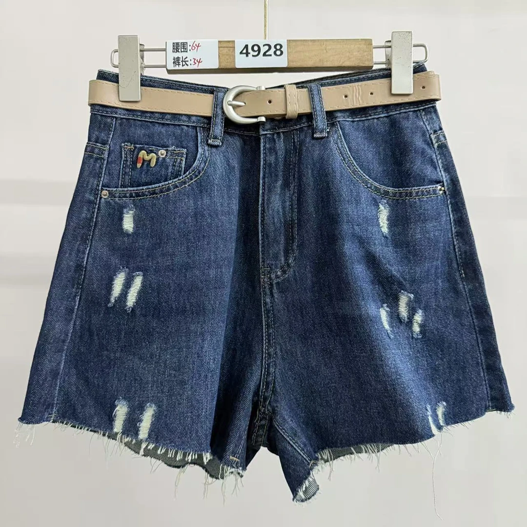 4928号7308#百搭破边休闲牛仔短裤