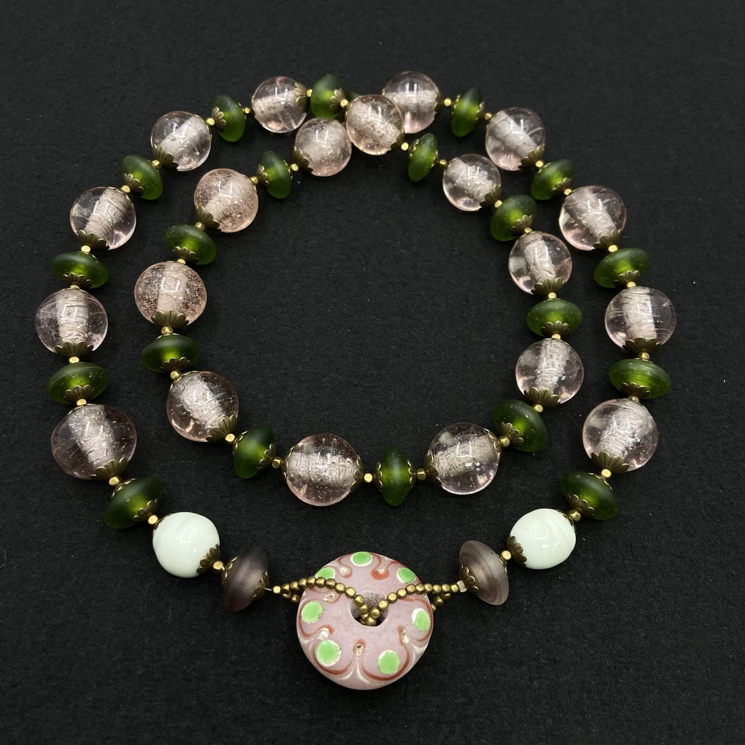 合金琉璃项链 【Liz璇子】老琉璃项链H44592无鉴赏期