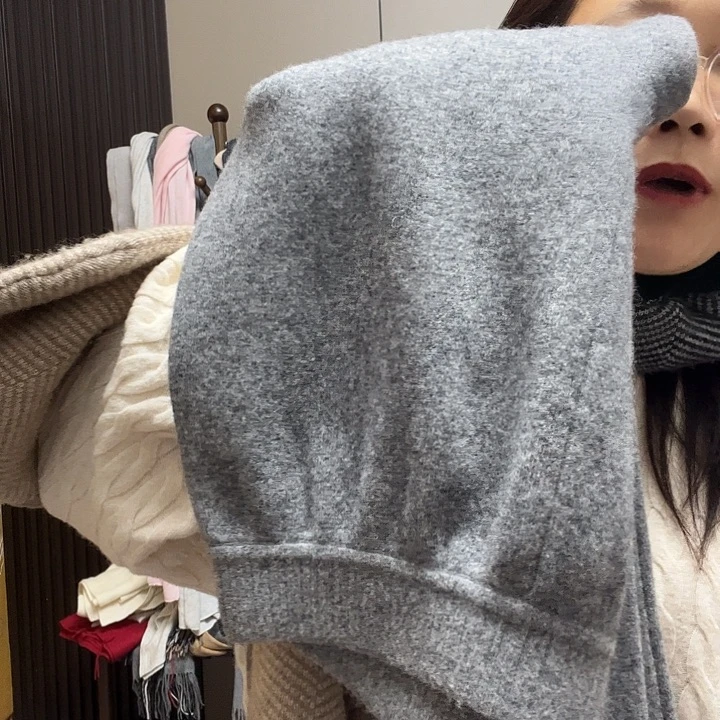 山羊绒黑色L加厚女裤