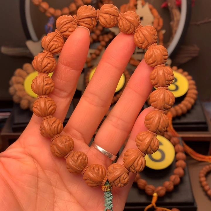 桃核吊坠小金豆手串14