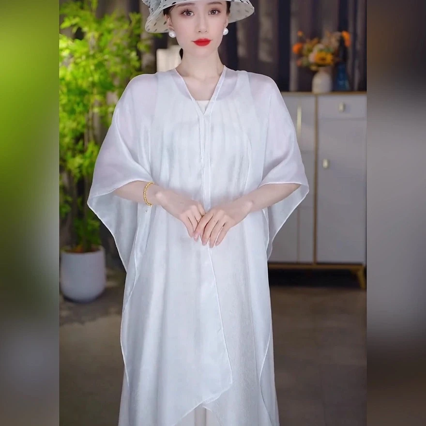 薄款防晒复古钉珠披肩复古中国风大码夏季纯色9072