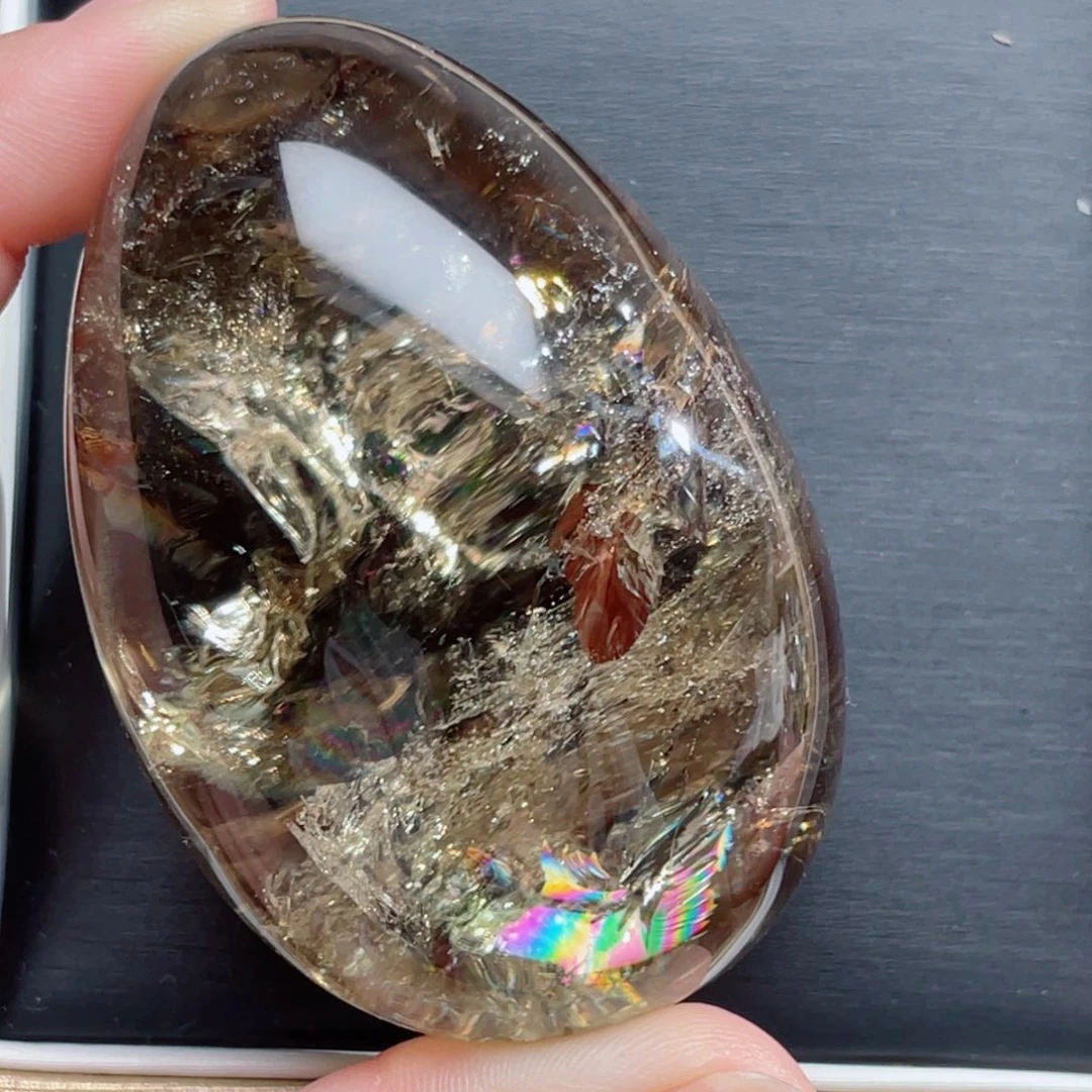 卜***人石材天然水晶吊坠摆件