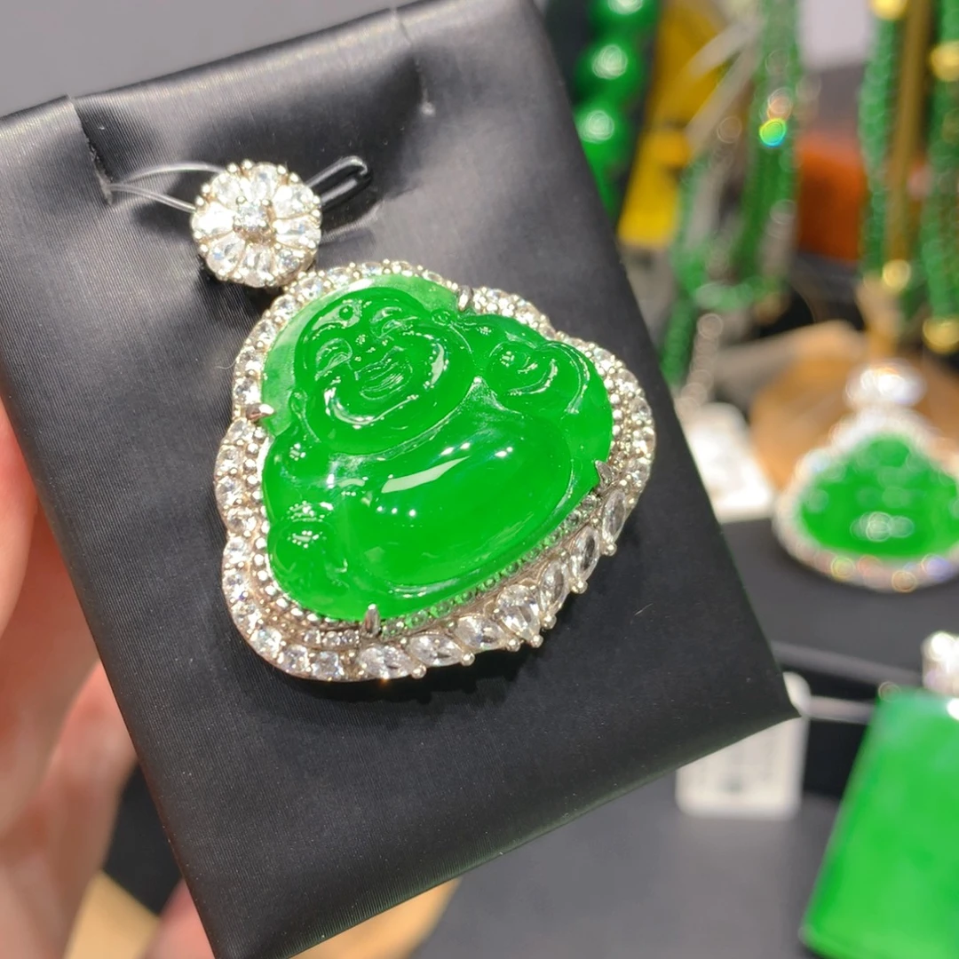 翡翠银S925镶嵌颈饰