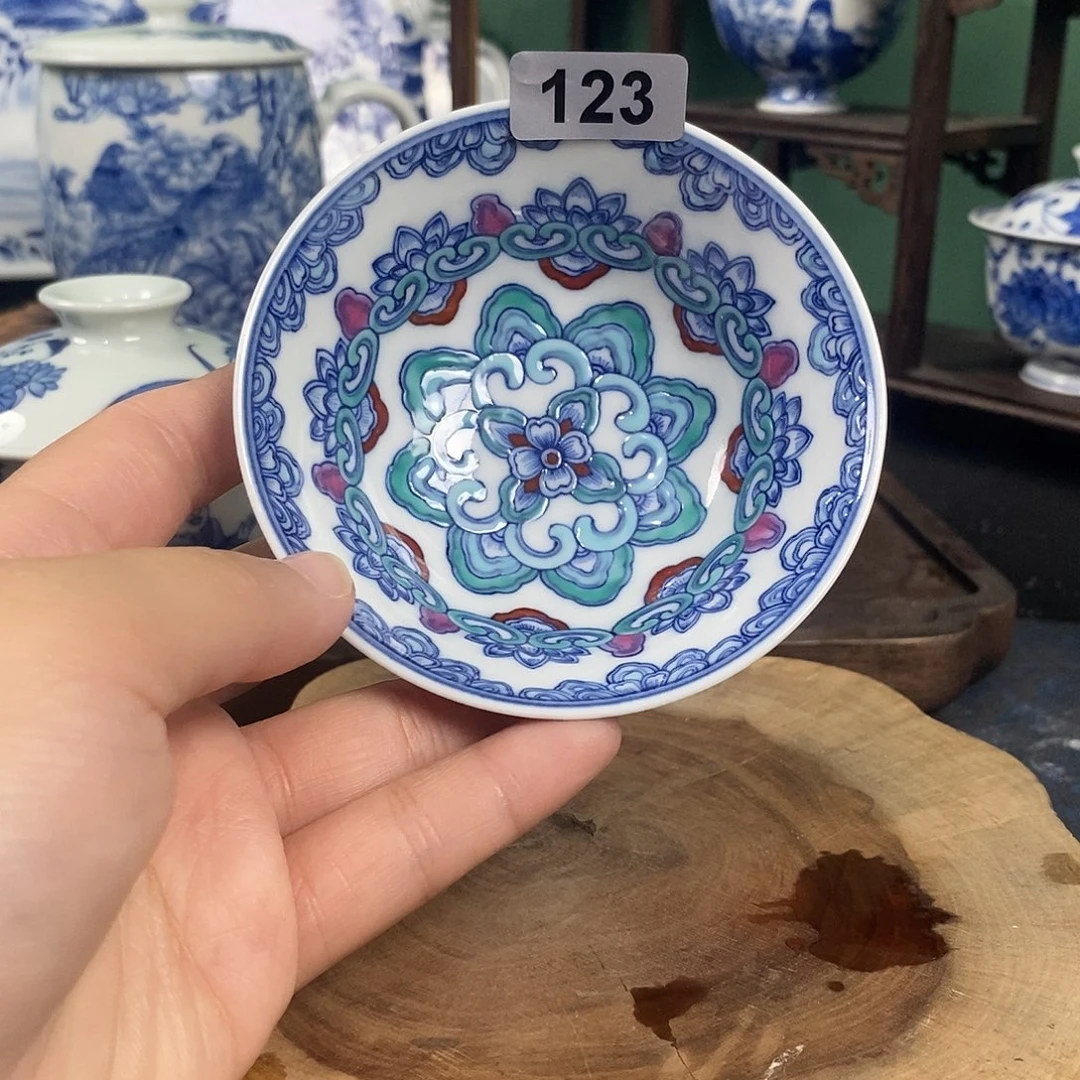 瓷片景德镇手绘青花茶器123