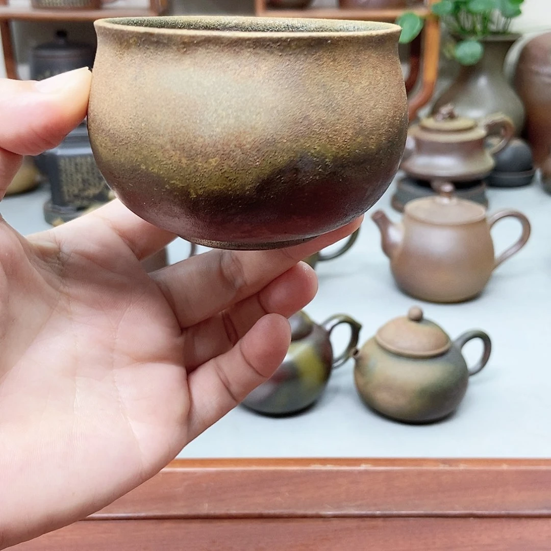 钦州坭兴陶柴烧茶杯