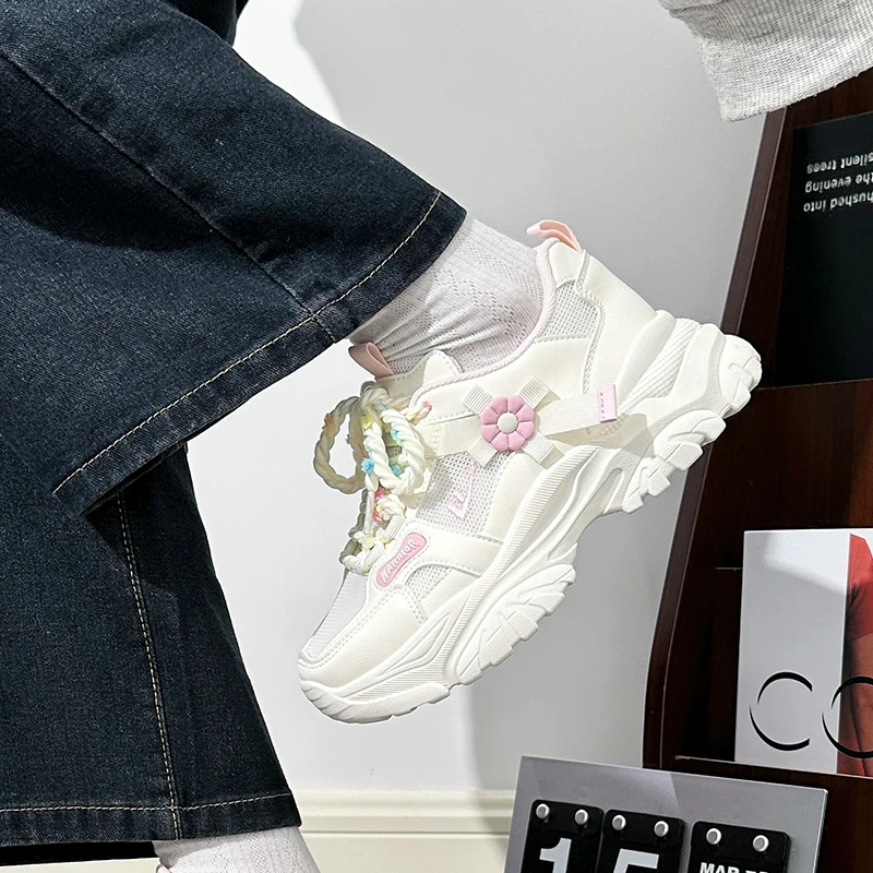 回力小雏菊运动鞋女2025夏季爆款原创设计厚底老爹鞋子女韩版百搭