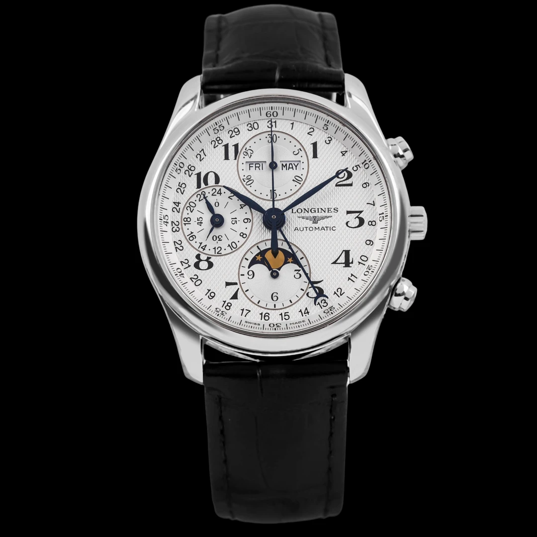 99新 Longines/浪琴 大牛/二手单表/八针月相/40表径/