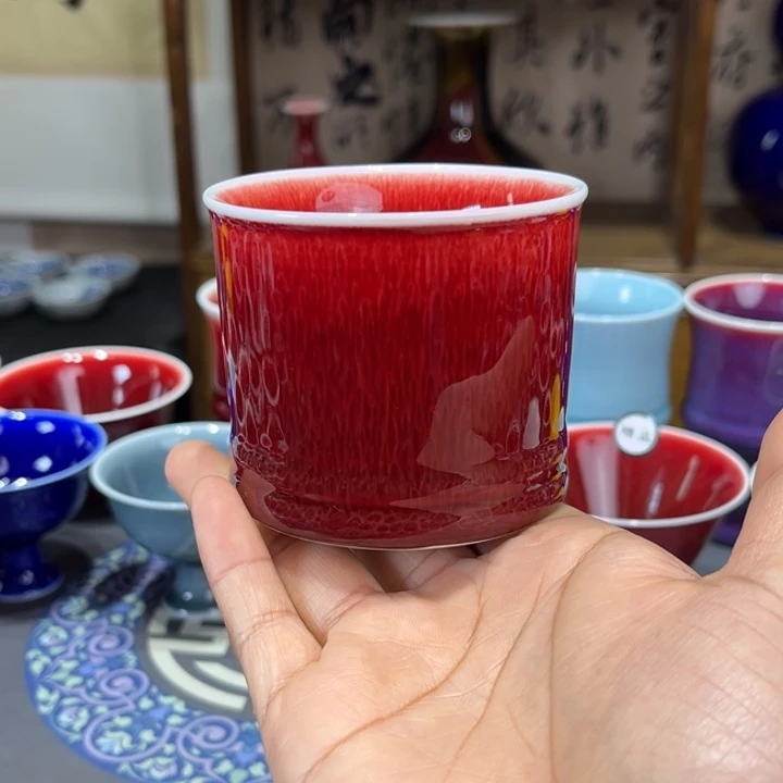 景德镇陶瓷浅行窑容天杯