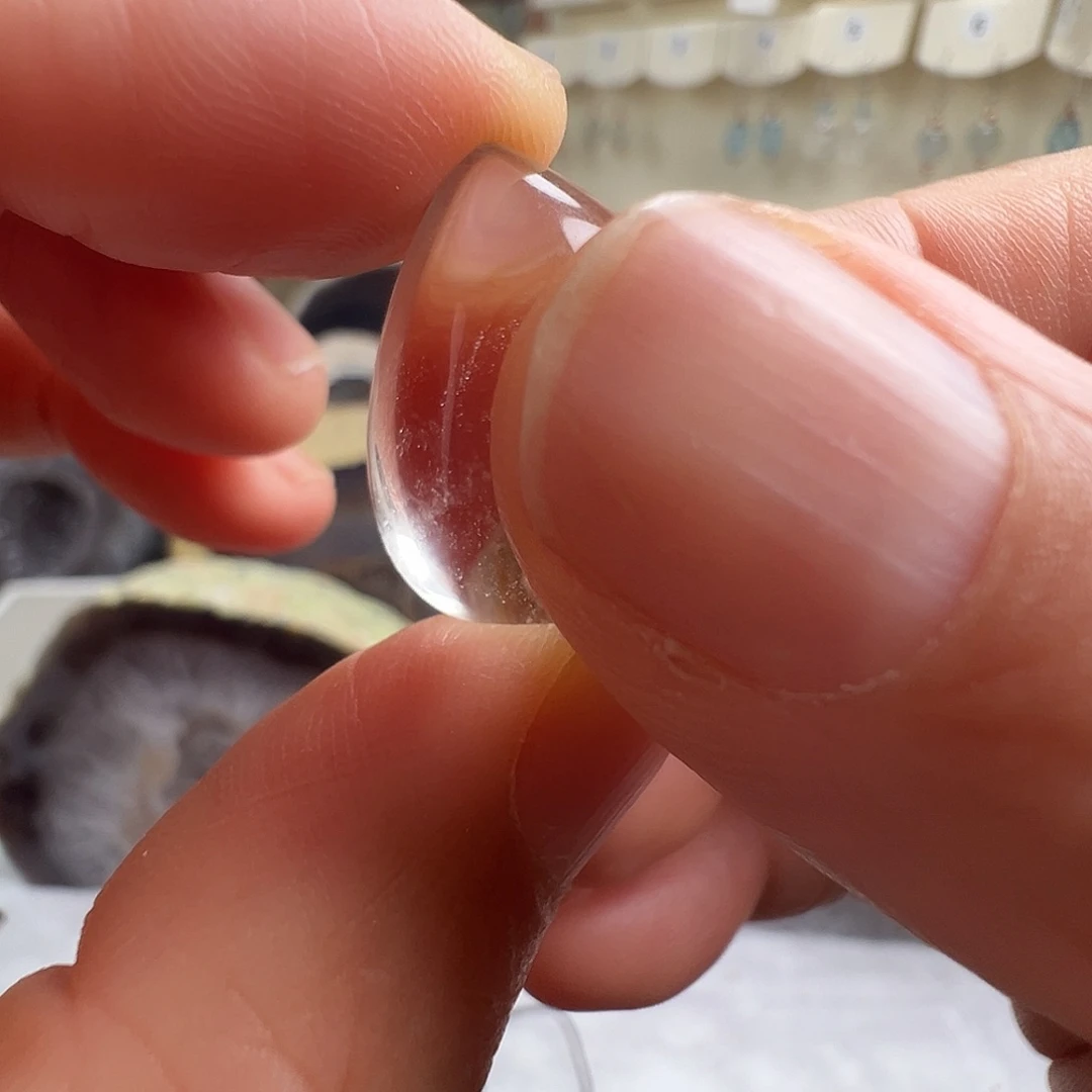 水晶颈饰银S925镶嵌天然幽灵水晶