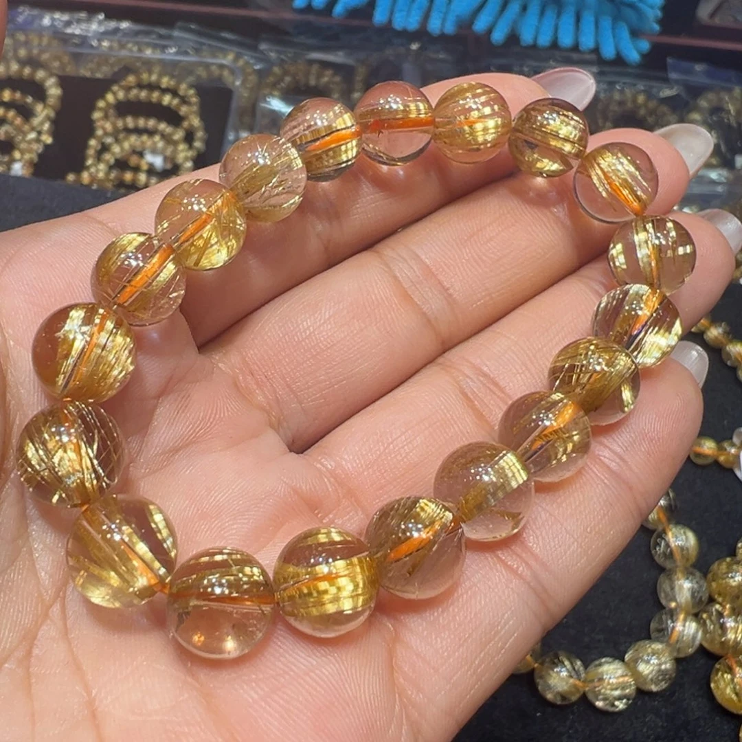 水晶手串未镶嵌钛晶手串