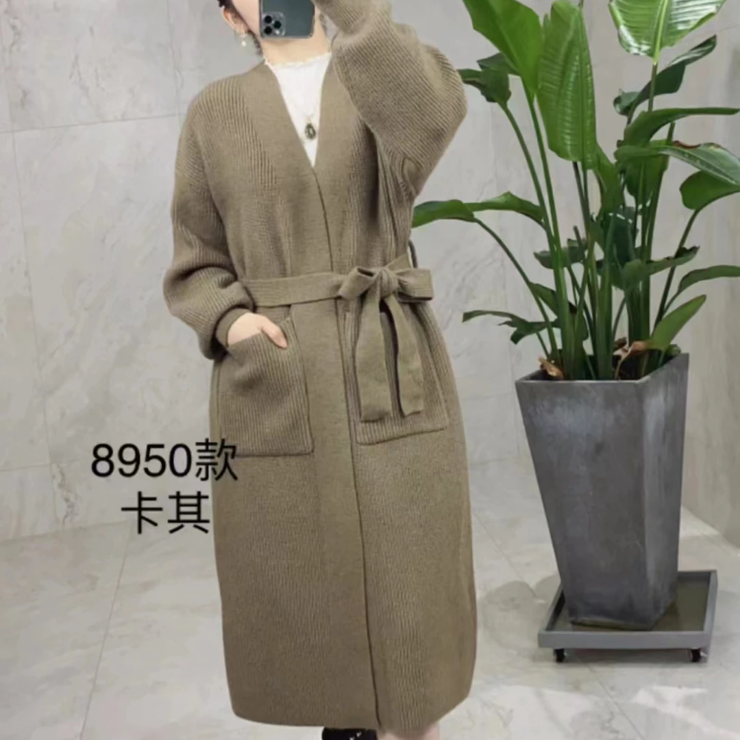 长款无帽气质针织衫