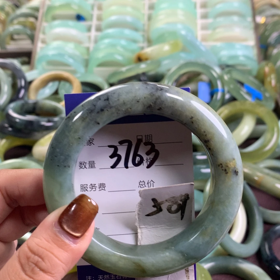 未镶嵌蛇纹石玉手镯3763