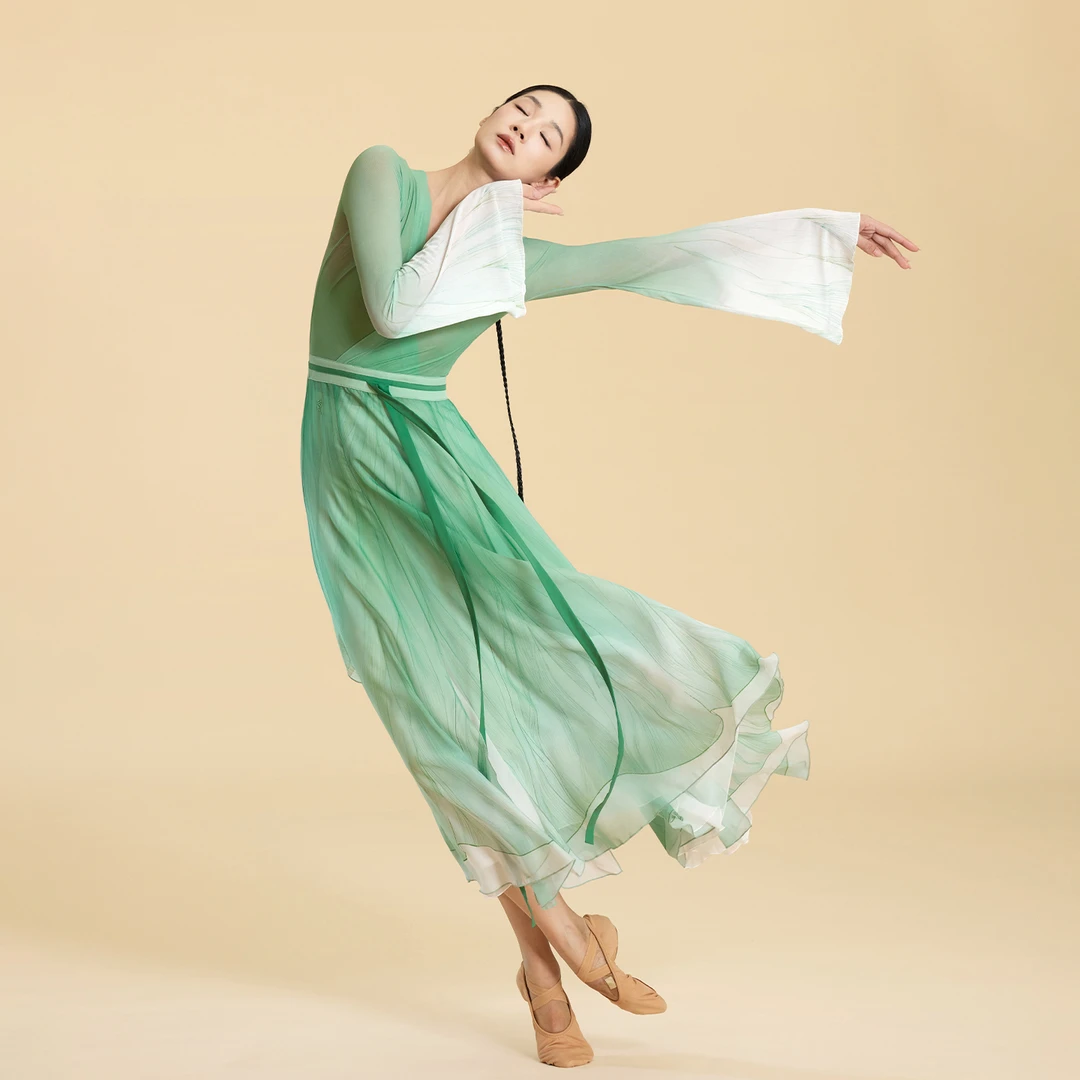 诗意花朵金刚舞蹈王诗意《荷不染》剧目同款舞服风荷举古风舞蹈服