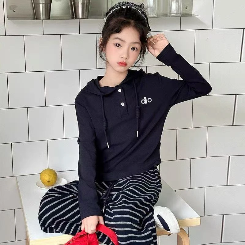 【现货】女童春秋套装2025新款洋气时髦休闲条纹裤两件套CSC2356