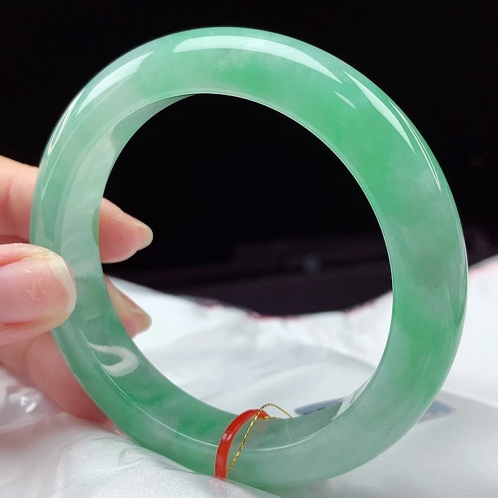 翡翠未镶嵌手镯强推56圈4909