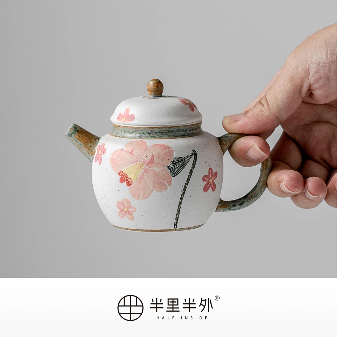 「夕颜」140ML陶瓷茶壶 功夫茶具茶器泡茶壶 球孔过滤礼盒伴手礼
