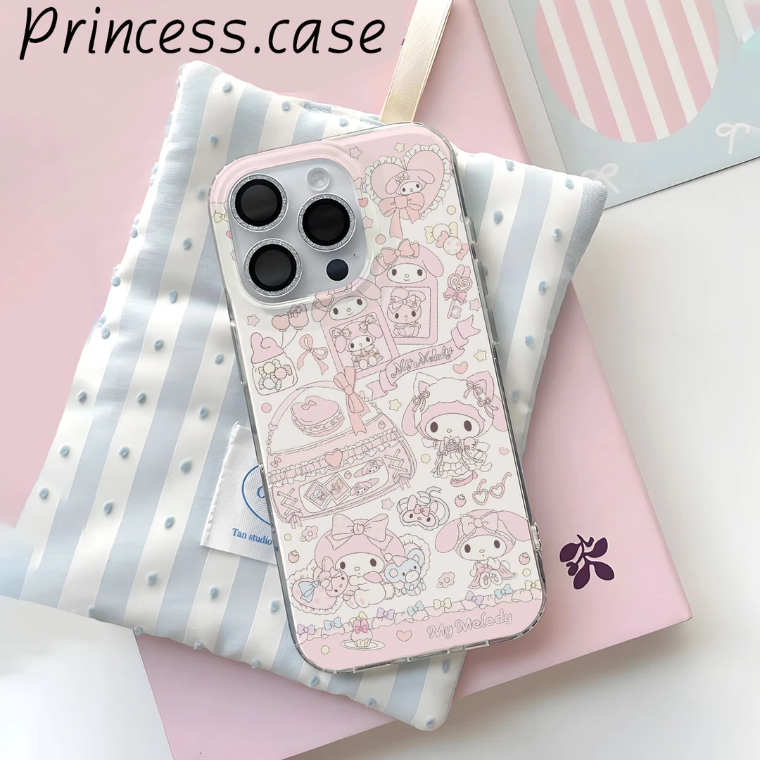 可爱美乐蒂适用多品牌IMD双层手机壳卡通少女